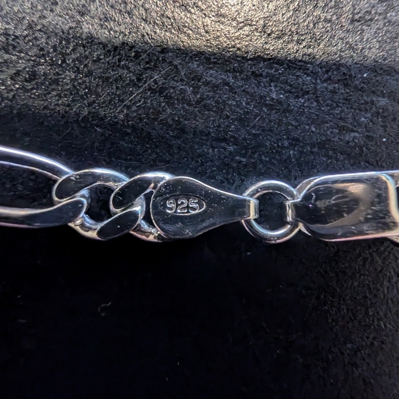 Sterling Silver HAN .925 Tennis Bracelet, Multi Length Chains, Made in Italy - Picture 3 of 5